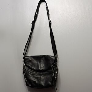 The Sak Black Leather Studded Crossbody